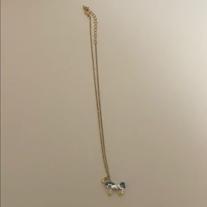 Silver unicorn necklace‎